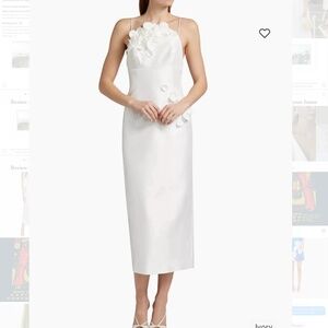 Acler Bilston Cotton-Blend White Midi Dress size 6